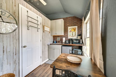 Dining Area | Window A/C Unit | Dishware Provided