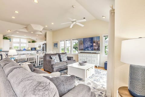Top-Level Living Room with Deck Access