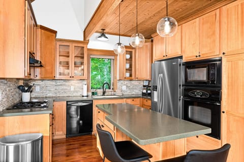 Fully stocked kitchen with all the utensils and gadgets you could need 