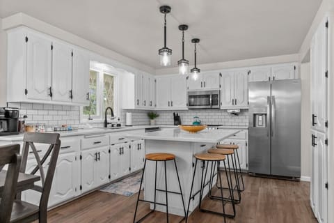 Amazing kitchen stocked with all the essentials for meal prep!