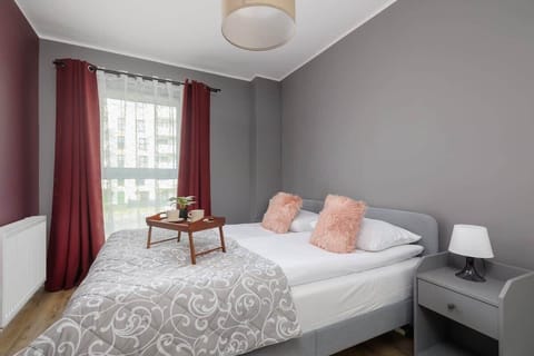 Cozy bedroom in the apartment. 