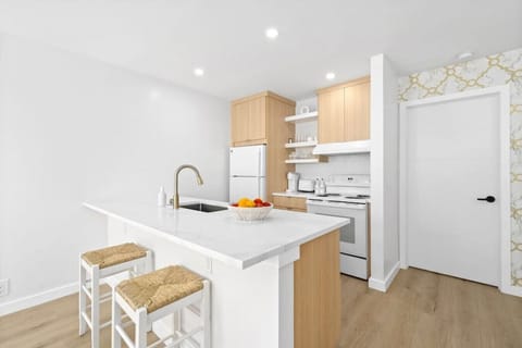 Gorgeous kitchen with Keurig coffee maker.