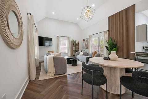 Experience the perfect balance of Japanese simplicity and Scandinavian warmth in our elegant living and dining space. With a Smart TV and inviting atmosphere, it’s where loved ones come together to create lasting memories.