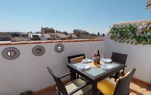 Roof terrace off master bedroom. Great for relaxing and alfresco dining.