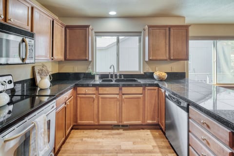 Modern appliances and tons of prep space.