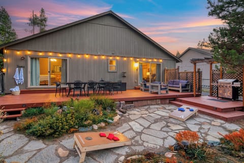 Beautiful backyard with natural landscaping and lots of space to relax.