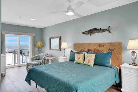 King Bedroom (upstairs) with Atlantic Ocean views