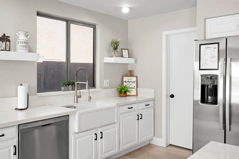 Kitchen is fully stocked