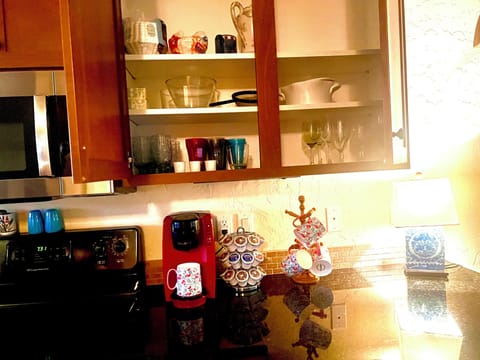 Plenty of dishes in this condo!