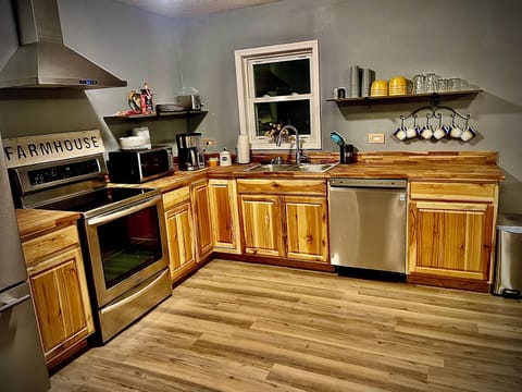 Full kitchen with everything youll need to cook for the whole house. 