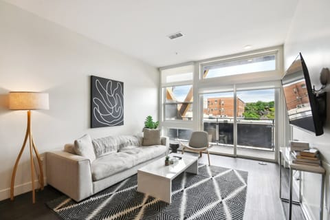 Living Room — Japandi Minimalism vacation rental in Denver.