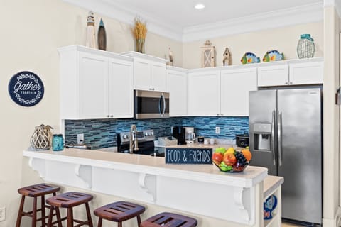 Fully stocked kitchen, with modern appliances