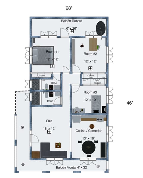 Our lovely floorplan... ***we are still under renovation until mid-November.