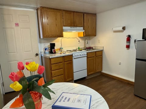 Welcome book, dining area