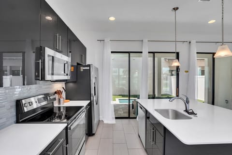 Natural light floods into the living space through the large patio doors.