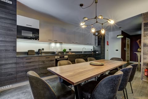 Dining table seating 8 people