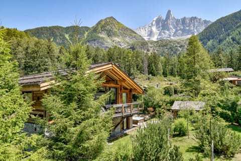 Situated in les Bois, a residential area close to Chamonix