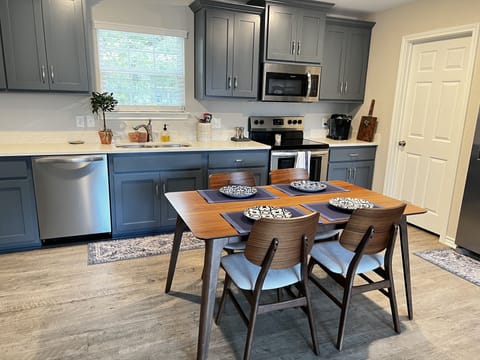 Kitchen is open concept to the living room.