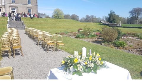 Outdoor banquet area