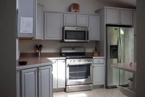 Updated kitchen with new appliances.
