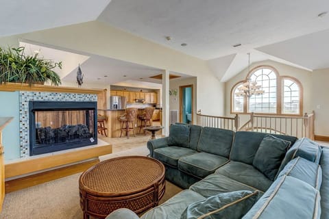 Top-Level Living Room with Deck Access