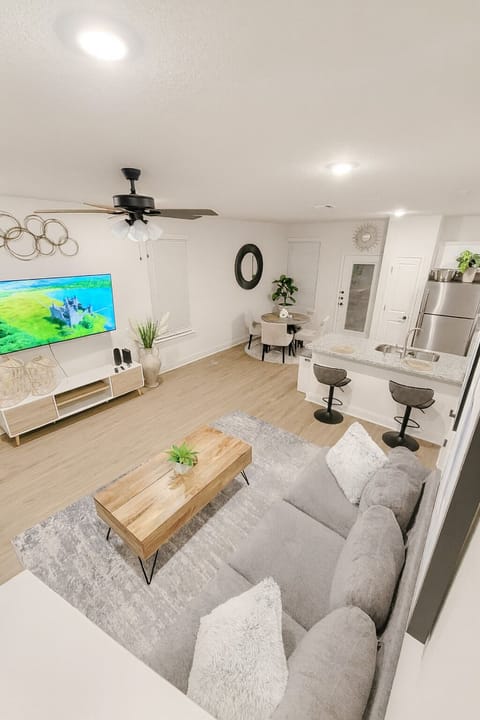 Comfortable living room 65-inch Samsung Smart TV