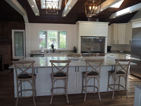 KITCHEN: The huge kitchen island