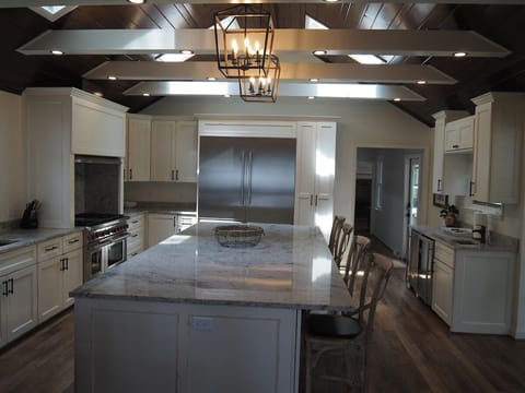 KITCHEN: Another overview of the luxury kitchen, with all new high-end appliances, including a wine cooler and a beverage refrigerator.