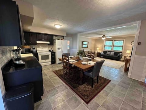 Large open-concept kitchen and living room with all the extras 