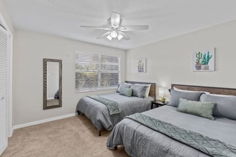 The largest room with two full beds and a closet.Sleeps 4