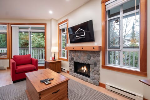 Living area: Queen sofa bed, balcony access