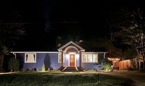 Miss Blue glows at night!