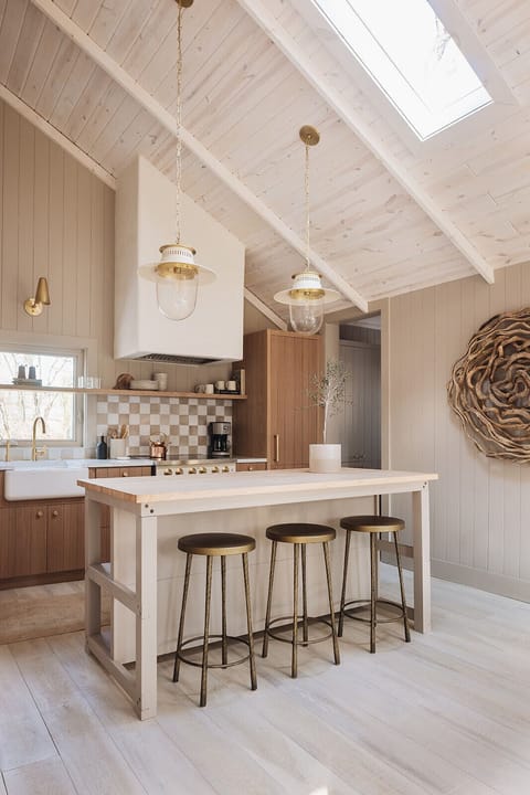 Vacation morning. First stop. A cup of coffee at the kitchen's welcoming island.