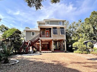 This is the view from the entrance / driveway. This unit is on the ground level under the main house.