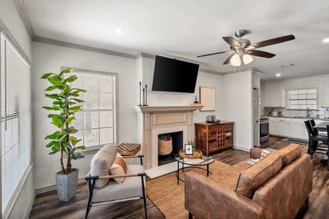 Open living area with huge LCD