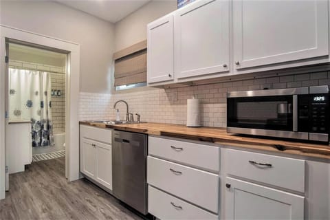 Palmer House kitchen with bathroom off the kitchen