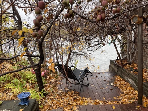 Lower deck near garden looking out at the river.