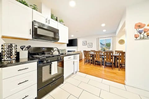 Kitchen, open to dining area