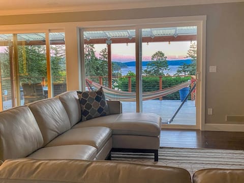 Enjoy amazing views of West Sound from the Main Level Living Area 
