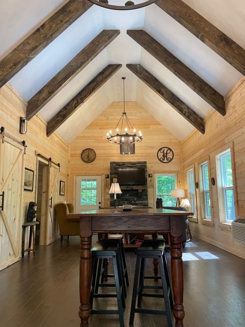 Great room with incredible forest views. 