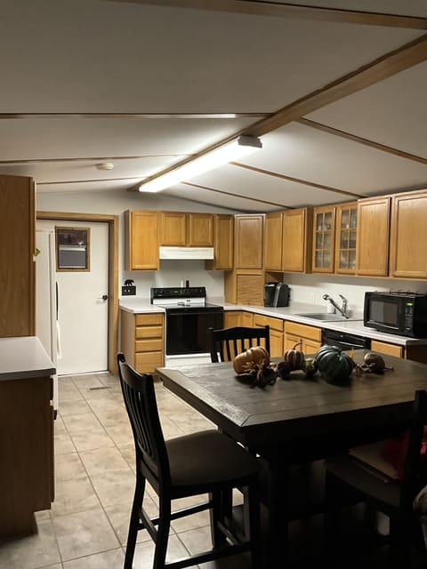 Dining area and kitchen