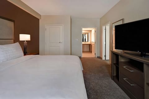 Recharge beside soft lighting and a large TV for nights in.