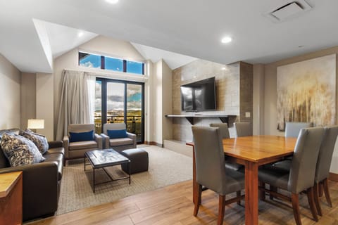 Living room with dining area