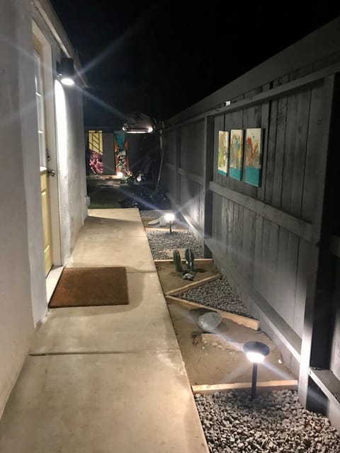 Front door path and entryway 