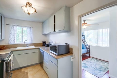 Kitchen with kids room right around the corner