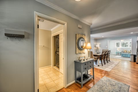 half bath on first floor with washer and dryer