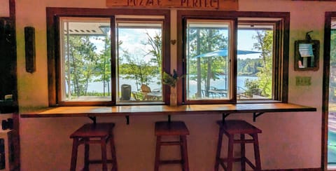 Window views from kitchen island. 