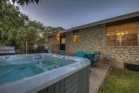 Soak in the hot tub and enjoy the evening.