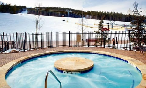 Take a dip in the outdoor hot tub