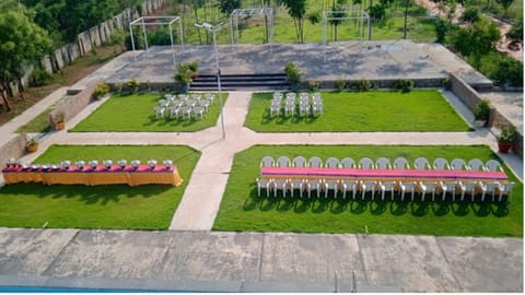 Outdoor banquet area